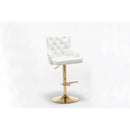 Adjustable Swivel Bar Stool With Nailhead Trim (Set of 2) by HouseOfZazla