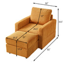 Classic Corduroy Chaise Lounge