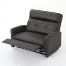 Alma - Contemporary Upholstered Loveseat Recliner - Slate by HouseOfZazla