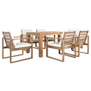 TREXM Patio Table and Chairs Set, 7-Piece Outdoor Dining Set for 6