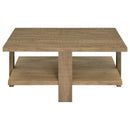 Dawn Square Engineered Wood Coffee Table Mango Brown