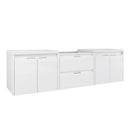 72" Bathroom Vanity With Resin Sink, Soft Close Doors, and 1-Side Cabinet by HouseOfZazla