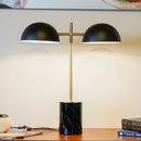 Nova - Hydro Table Lamp With On / Off Switch Double Lamp - Black / Gold / Marble by HouseOfZazla