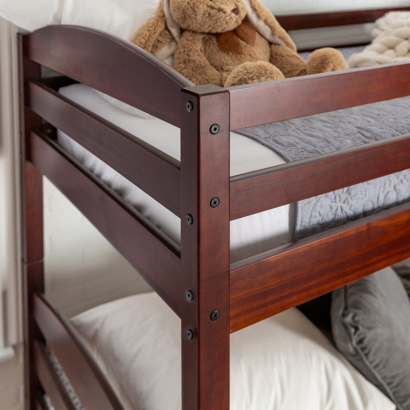 Carolina Transitional Solid Wood Twin-over-Twin Bunk Bed