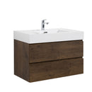 Alice - Bathroom Vanity Wall Mounted With Sink, Large Storage Floating Bathroom Vanity For Modern Bathroom, One-Piece Sink Basin Without Drain And Faucet