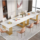 Office Executive Desk For Home Office - White / Gold by HouseOfZazla