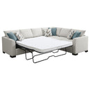Radison - Upholstered Sectional Sofa With Hidden Sleeper - Greige by HouseOfZazla