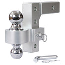 Alu - Adjustable Trailer Drop Hitch With 2" Receiver, 6" Adjustable - Silver by HouseOfZazla
