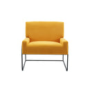 Accent Chair - Modern Industrial Slant Armchair with Metal Frame - Premium High Density Soft Single chair for Living Room Bedroom