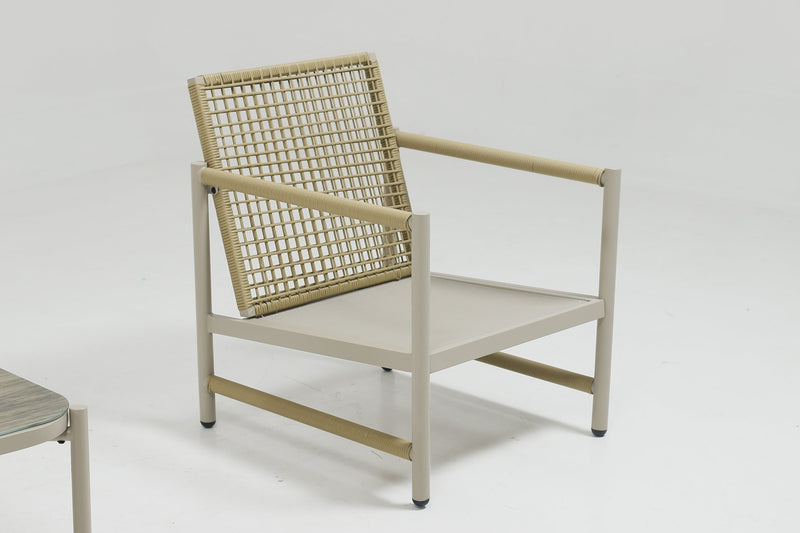 4 Pieces Patio Furniture Set, PE Rattan Wicker 4 Pcs Outdoor Sofa Set w/Washable Cushion and Tempered Glass Tabletop, Conversation Furniture for Garden Poolside Balcony