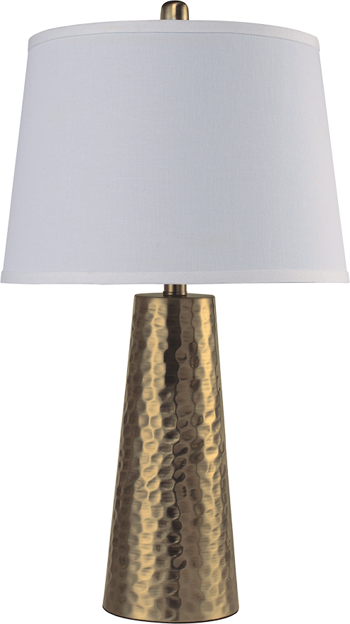 25"H A.B. leaf Hammered Table Lamp (1PC/CTN) (2.15/6.97)