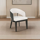 Leandro Upholstered Dining Arm Chair Cream (Set of 2)