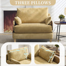 Mid Century Modern Foldable Sofa Bed, 3 In 1 Convertible Sleeper With 3 Pillows by HouseOfZazla