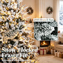 Pre-lit Flocked Christmas Tree