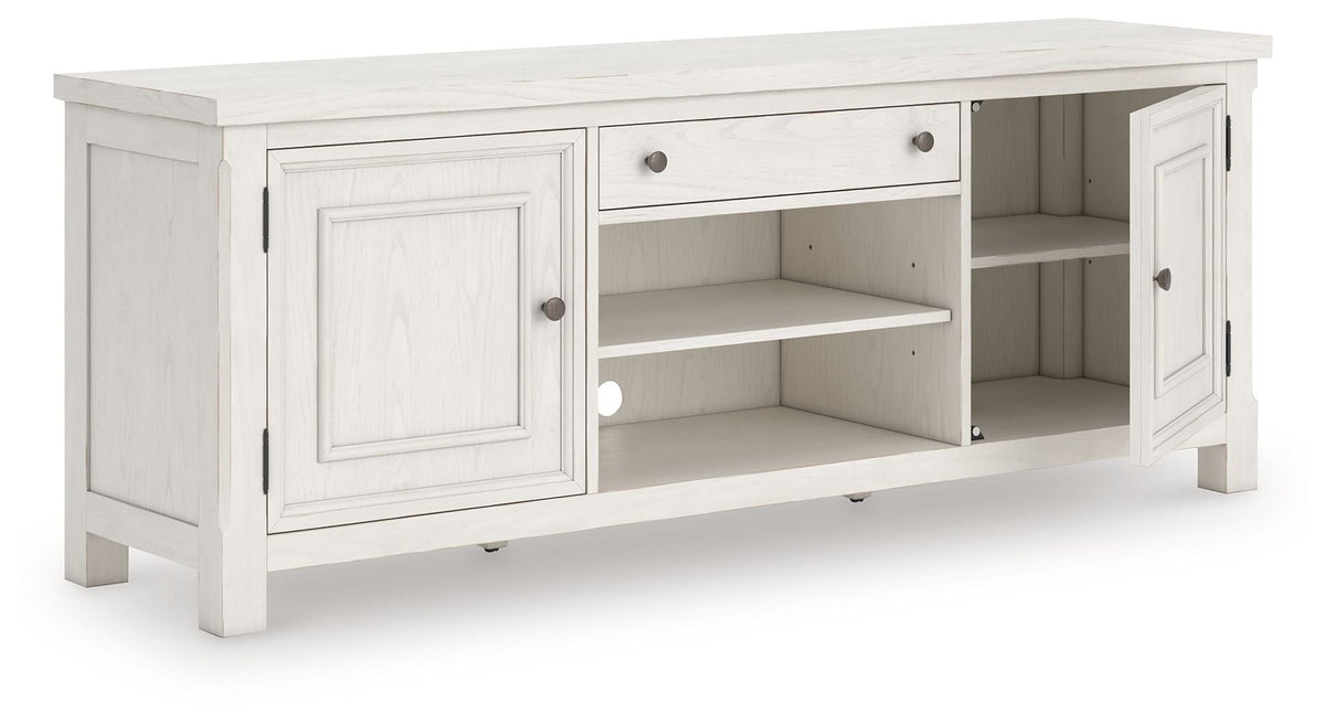 Robbinsdale - Extra Large TV Stand - Antique White, photo 5 of 7
