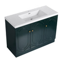 Contemporary Freestanding Bathroom Vanity With Resin Sink & Soft-Close Cabinet Doors by Unique Piece Furniture