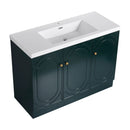 Contemporary Freestanding Bathroom Vanity With Resin Sink & Soft-Close Cabinet Doors by Unique Piece Furniture