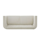 Modern 3 Seater Sofa Upholstered Couch with Curved Armrests