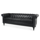 83.66 Inch Width Traditional Square Arm removable cushion 3 seater Sofa