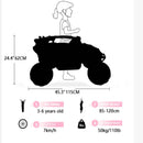 Ride On Models 12V Kids Electric Truck With Remote Control, Front & Rear Suspension, 2 Seater UTV, Flashlights, Music Player - Yellow / White by HouseOfZazla
