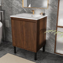Bathroom Vanity With Ceramic Sink, Floor-Standing Design, Soft-Closing Drawers by HouseOfZazla