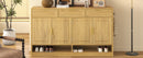 U-Style Farmhouse Sideboard with 3 Drawers & 4 Doors