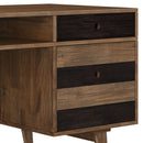 Clarkson - Desk With Side Drawers - Rustic Natural Aged Brown by HouseOfZazla