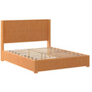Platform Bed Frame With Headboard, Floor Standing Design by HouseOfZazla