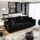 Deep Seat Convertible Sofa With Soft Pillows And Ottomans by HouseOfZazla