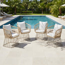 Outdoor Dining Chair MP1 - Teak Finish Wicker & Steel Frame by HouseOfZazla