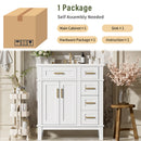 30" Bathroom Vanity with Ceramic Sink and Modern Storage Cabinet by HouseOfZazla