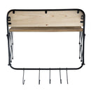 Laundry Rack With Accordion Design - Brown / Black - Black Brown by Unique Piece Furniture