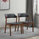 Enzo - Dining Chair (Set of 2) - Black / Brown by HouseOfZazla