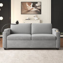 Sleeper Sofa Loveseat Sofa With Full Size Mattress, 2 USB Ports, 2 Cup Holders, 2 Side Pockets And Phone Holder by HouseOfZazla