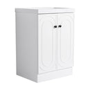 Contemporary Freestanding Bathroom Vanity With Resin Sink & Soft-Close Cabinet Doors by Unique Piece Furniture