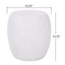Outdoor Lightweight Concrete Side Table - Antique White