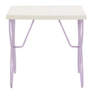 Priya II - Nightstand - White & Light Synthetic Leather Rple