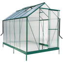 Polycarbonate house, Heavy Duty Outdoor Aluminum Walk-In House Kit With Rain Gutter, Vent And Door For Backyard Garden by HouseOfZazla