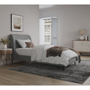Twin Bed With Curved Headboard - Gray / Black by HouseOfZazla