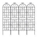 4 Pack Metal Garden Trellis 86.7" x 19.7" Rustproof Trellis for Climbing Plants Outdoor Flower Support Black
