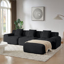 L Shaped Modular Sectional Sofa And Movable Ottoman by HouseOfZazla
