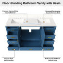 60" Solid Wood Bathroom Vanity with Double Sinks