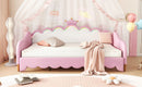 Extending Daybed With LED Lights, Modern Upholstered Princess Daybed With Crown Headboard by HouseOfZazla