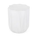 Outdoor Lightweight Concrete Side Table - Antique White