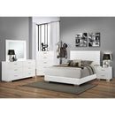 Dulcey - 6 Drawer Dresser With Mirror - Gloss White by HouseOfZazla
