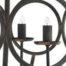 4 Light Metal Chandelier, Hanging Light Fixture With Adjustable Chain For Kitchen, Bulb Not Included - Black