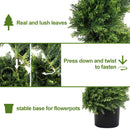 6FT Two-Tone Spiral-Shaped Potted Cedar Tree Set