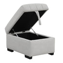 82.6" L-shaped Sectional Pull Out Sofa Bed Sleeper Sofa with Two USB Ports, Two Power Sockets and a Movable Storage Ottoman, Gray