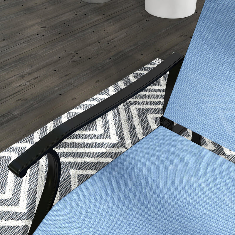 3-Piece Outdoor Gliders Set Bistro Set with Steel Frame, Tempered Glass Top Table for Patio, Garden, Backyard, Lawn, Light Blue