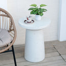 Terrazzo Outdoor Side Table - White by HouseOfZazla